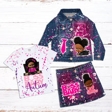Load image into Gallery viewer, Kid's Denim Birthday Outfit Custom
