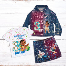 Load image into Gallery viewer, Kid's Denim Birthday Outfit Custom