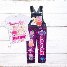 Load image into Gallery viewer, Kid's Denim Birthday Outfit Custom