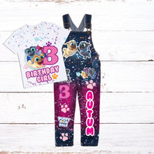 Load image into Gallery viewer, Kid's Denim Birthday Outfit Custom