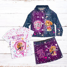 Load image into Gallery viewer, Kid's Denim Birthday Outfit Custom