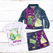 Load image into Gallery viewer, Kid's Denim Birthday Outfit Custom