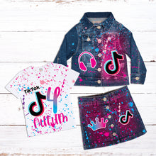 Load image into Gallery viewer, Kid's Denim Birthday Outfit Custom