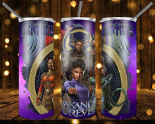 Load image into Gallery viewer, Black Panther Wakanda Forever Inspired Tumblers
