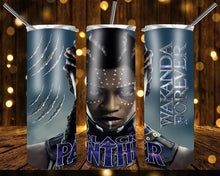 Load image into Gallery viewer, Black Panther Wakanda Forever Inspired Tumblers
