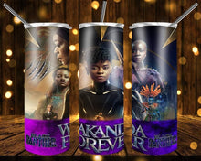 Load image into Gallery viewer, Black Panther Wakanda Forever Inspired Tumblers
