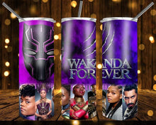 Load image into Gallery viewer, Black Panther Wakanda Forever Inspired Tumblers
