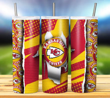 Load image into Gallery viewer, Team Football Tumbler - Various Designs
