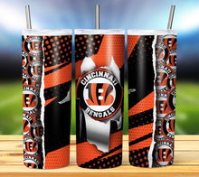 Load image into Gallery viewer, Team Football Tumbler - Various Designs

