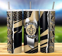 Load image into Gallery viewer, Team Football Tumbler - Various Designs
