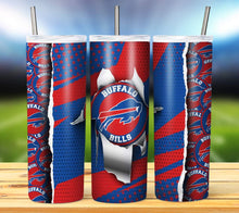 Load image into Gallery viewer, Team Football Tumbler - Various Designs
