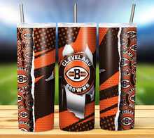 Load image into Gallery viewer, Team Football Tumbler - Various Designs
