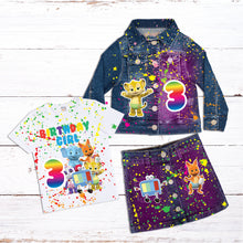 Load image into Gallery viewer, Kid's Denim Birthday Outfit Custom
